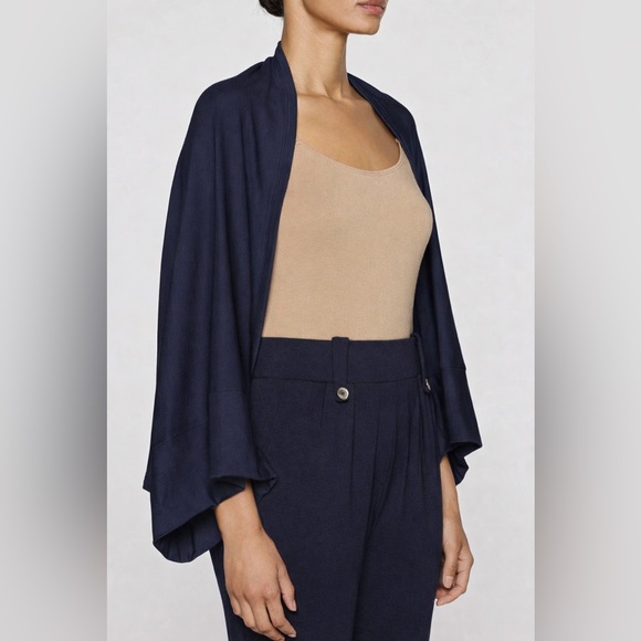 BLEUSALT Dolman Bolero NWOT OS Navy - Picture 4 of 7